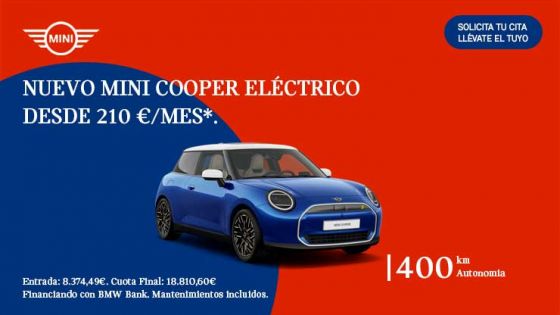Nuevo MINI Cooper eléctrico por 210€ al mes*.